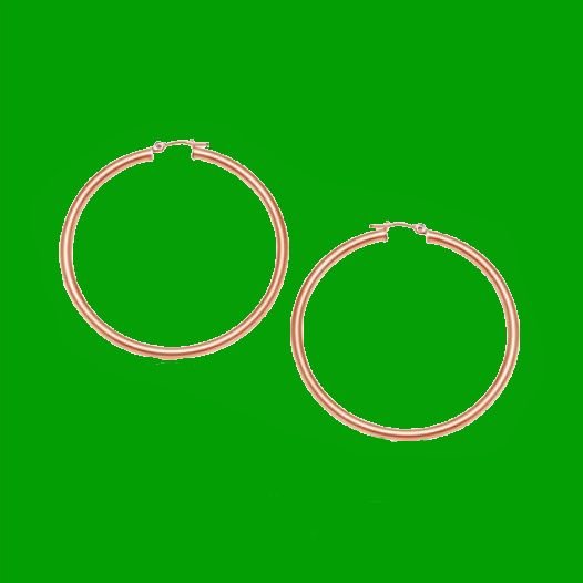 Image 0 of 14K Rose Gold Classic 15mm Circle Hoop Earrings 