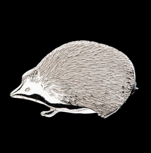 Image 0 of Hedgehog Animal Design Small Sterling Silver Brooch