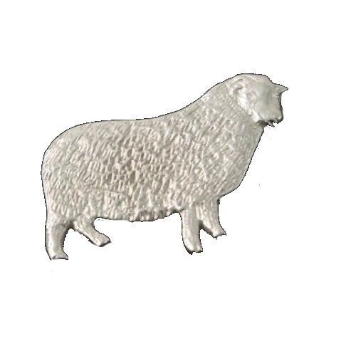 Image 1 of Woolly Sheep Animal Design Small Sterling Silver Brooch
