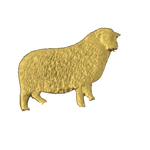 Image 1 of Woolly Sheep Animal Design Small 9K Yellow Gold Brooch