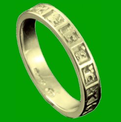 Balta Celtic Design Animal Ladies 18K Yellow Gold Band Ring Sizes A-Q