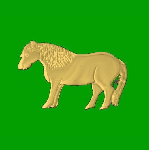 Image 0 of Shetland Pony Horse Themed Medium 9K Yellow Gold Brooch