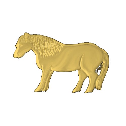 Image 1 of Shetland Pony Horse Themed Medium 9K Yellow Gold Brooch
