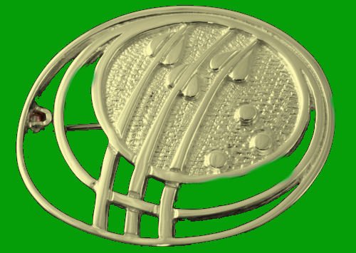 Image 1 of Art Nouveau Planets Design 9K Yellow Gold Brooch