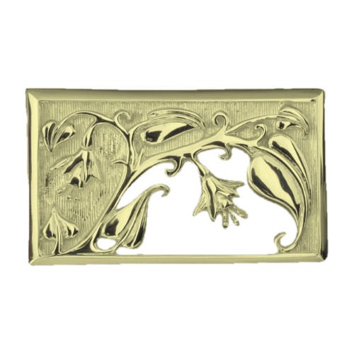 Image 1 of Art Nouveau Rectangular Design 9K Yellow Gold Brooch