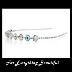 Aurora Borealis Rhinestone Crystal Wedding Bridal Headband