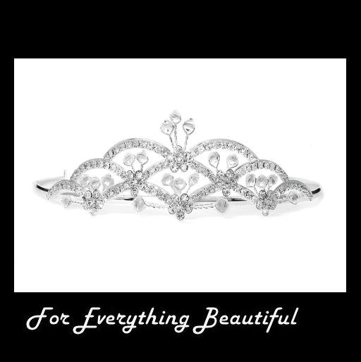 Image 0 of Art Deco Crystal Spray Rhinestone Tiara Wedding Bridal Headpiece