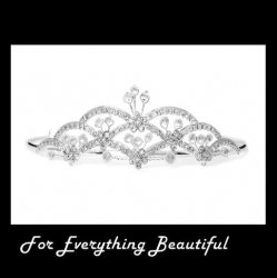 Art Deco Crystal Spray Rhinestone Tiara Wedding Bridal Headpiece