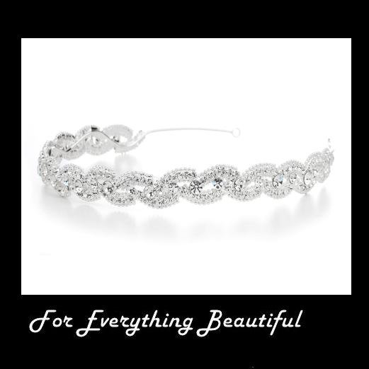 Image 0 of Braided Bejeweled Crystal Rhinestone Wedding Bridal Headband