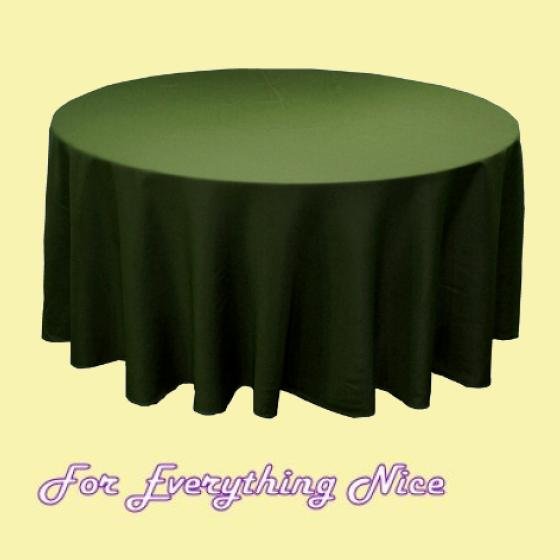 Image 0 of Willow Green Polyester Round Tablecloth Decorations 90 inches x 5