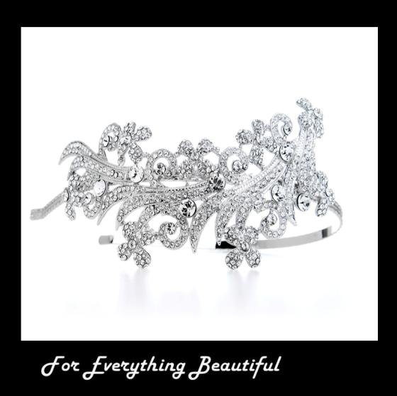 Image 0 of Abstract Floral Rhinestone Crystal Wedding Bridal Headband