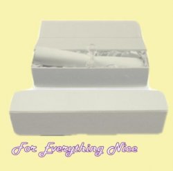 White Engraveable Stylish Pewter Plaque Certificate Keepsake Box