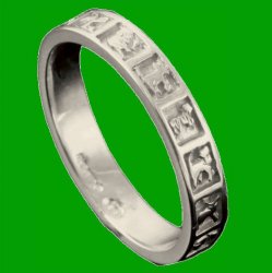 Balta Celtic Design Animal Ladies Platinum Band Ring Sizes A-Q