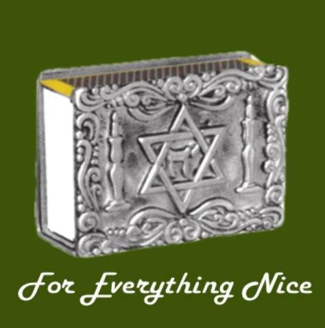 Image 0 of Star of David Symbolism II Judaism Themed Antiqued Pewter Matchbox Holder