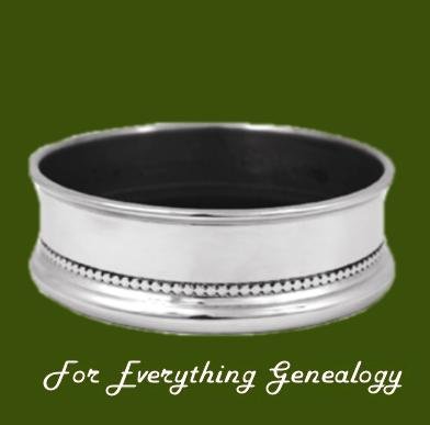 Image 0 of Engraveable Detailed Edging Stylish Pewter Wine Bottle Coaster