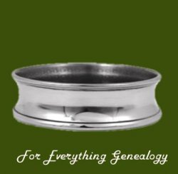 Engraveable Curved Sides Stylish Pewter Wine Bottle Coaster