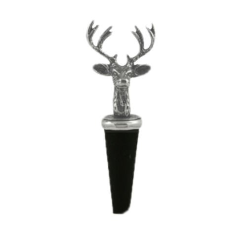Image 1 of Proud Stag Themed Antiqued Stylish Pewter Bottle Stopper