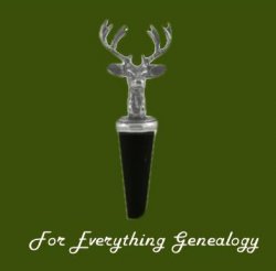 Proud Stag Themed Antiqued Stylish Pewter Bottle Stopper