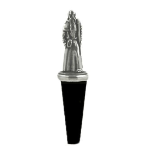 Image 1 of Medieval Figure Themed Antiqued Stylish Pewter Bottle Stopper