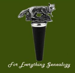 Sly Fox Themed Antiqued Stylish Pewter Bottle Stopper