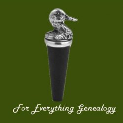 Duck Head Bird Themed Antiqued Stylish Pewter Bottle Stopper