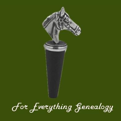 Image 0 of Horse Head Themed Antiqued Stylish Pewter Bottle Stopper