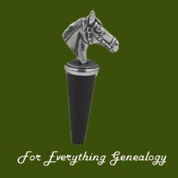 Horse Head Themed Antiqued Stylish Pewter Bottle Stopper