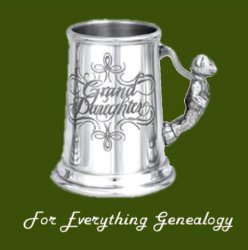 Granddaughter Themed Teddy Bear Handle Stylish Pewter Childs Keepsake Cup