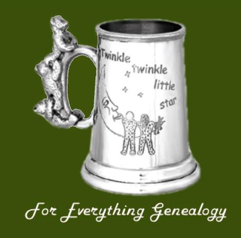 Image 0 of Twinkle Little Star Themed Teddy Bears Handle Stylish Pewter Childs Keepsake Cup