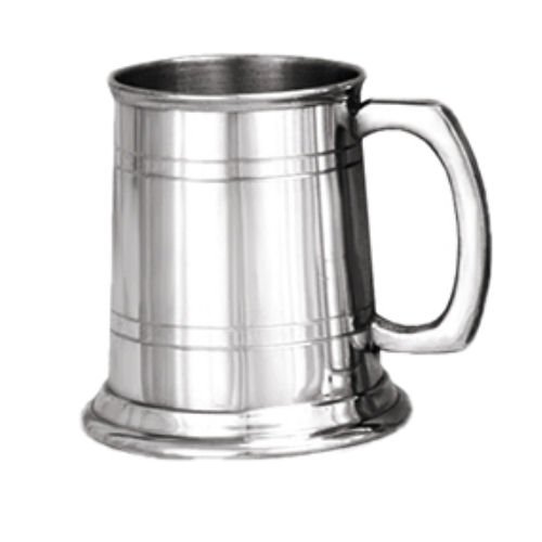 Image 1 of Half Pint Plain Blank Stylish Pewter Tankard