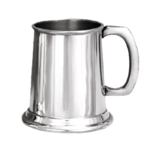 Image 1 of Half Pint Plain Blank Highly Polished Stylish Pewter Tankard