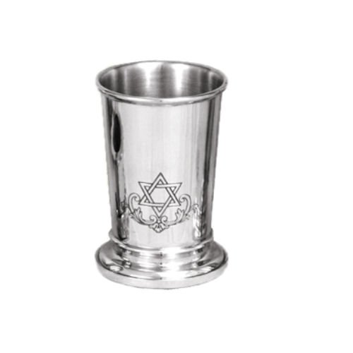 Image 1 of Star of David Mirror Finish Highly Polished Stylish Pewter Kiddish Cup