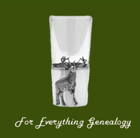 Image 0 of Proud Stag Themed Single Stylish Pewter Base 1oz Shot Glass
