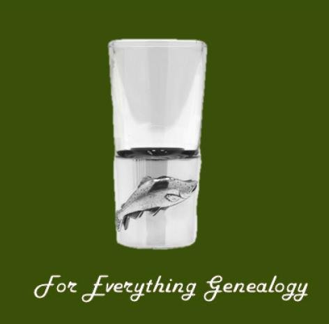 Image 0 of Salmon Themed Single Stylish Pewter Base 1oz Shot Glass