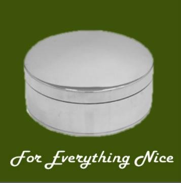 Image 0 of Satin Finish Plain Round 2.5 inch Stylish Pewter Decorative Trinket Box