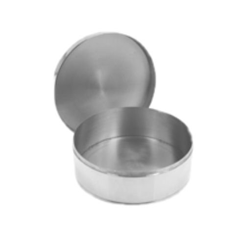 Image 3 of Satin Finish Plain Round 3.5 inch Stylish Pewter Decorative Trinket Box