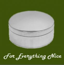 Satin Finish Plain Round 2.5 inch Stylish Pewter Decorative Trinket Box