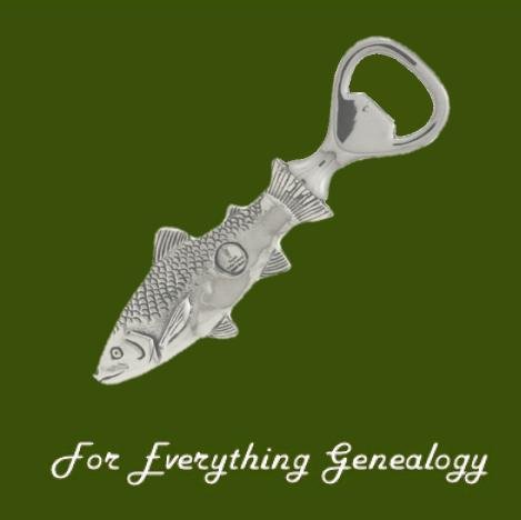 Image 0 of Trout Fish Handle Gift Boxed Stylish Pewter Bottle Opener