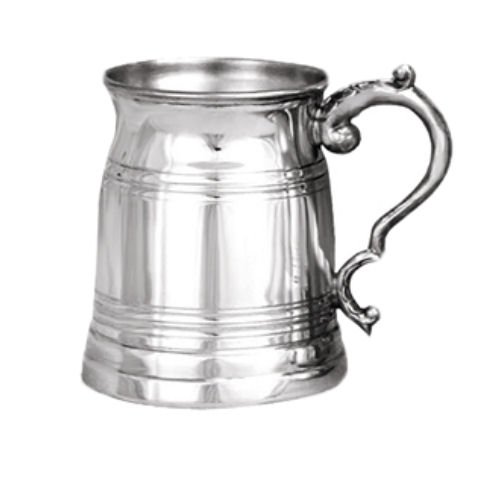Image 1 of Old London Half Pint Plain Blank Georgian Handle Stylish Pewter Tankard