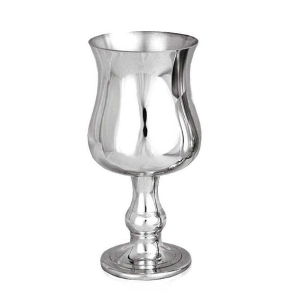 Image 1 of Georgian Polished Bell Stem 6.25 inch Stylish Pewter Goblet