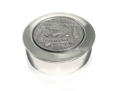 Image 1 of Stork My First Curl Motif Round Child Stylish Pewter Keepsake Box