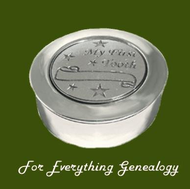 Image 0 of Stars My First Tooth Motif Round Child Stylish Pewter Keepsake Box