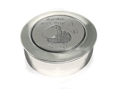 Image 1 of Baa Baa Sheep Motif Round Child Stylish Pewter Keepsake Box