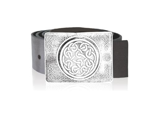 Image 1 of Celtic Forever Knotwork Rectangular Stylish Pewter Kilt Belt Buckle