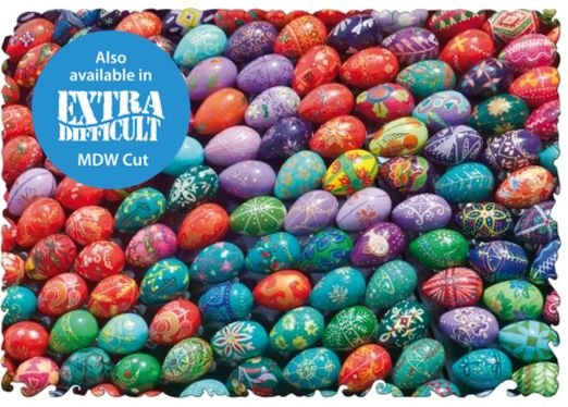 Image 1 of Painted Easter Eggs Seasonal Themed Millenium Wooden Jigsaw Puzzle 1000 Pieces 