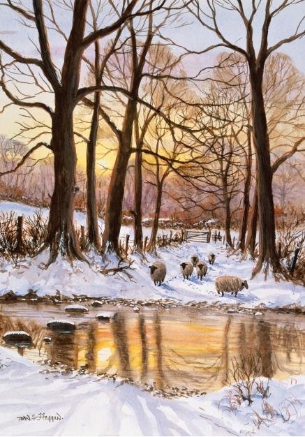 Image 1 of Winter Forest Scene Animal Themed Maestro Wooden Jigsaw Puzzle 300 Pieces