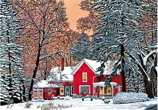 Image 1 of Dressed For Holidays Christmas Themed Mega Wooden Jigsaw Puzzle 500 Pieces