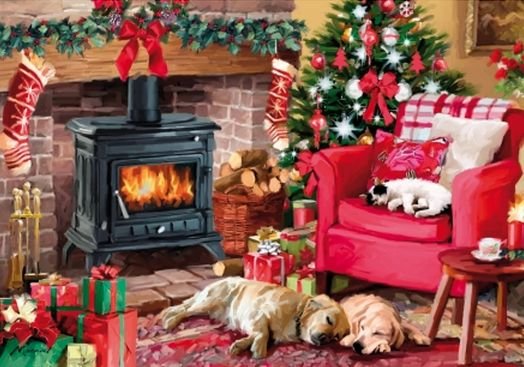 Image 1 of Cosy Christmas Animal Themed Maestro Wooden Jigsaw Puzzle 300 Pieces