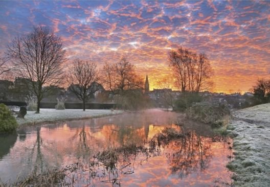 Image 1 of Lava Sky River Avon Location Themed Mega Wooden Jigsaw Puzzle 500 Pieces