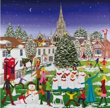 Image 1 of Christmas In Salisbury Themed Magnum Wooden Jigsaw Puzzle 750 Pieces